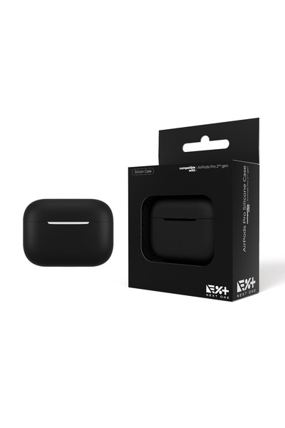 NEXT ONE protective case for AirPods Pro (gen.2), Silicone, Black