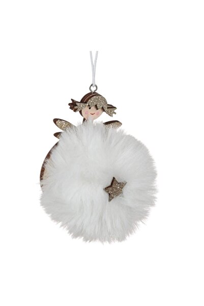 OEM Christmas tree ornament in the shape of a white angel, 10 cm