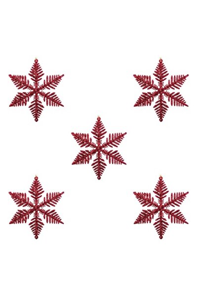 ANTBRO Σετ στολιδιών χριστουγεννιάτικου δέντρου, τύπου νιφάδας χιονιού με γκλ...