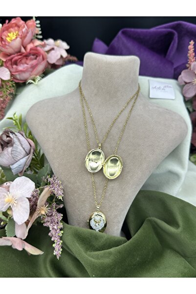 STAİNLES Çelik Trend Resimli Anka Model Alya Kolyesi Gold & Gümüş