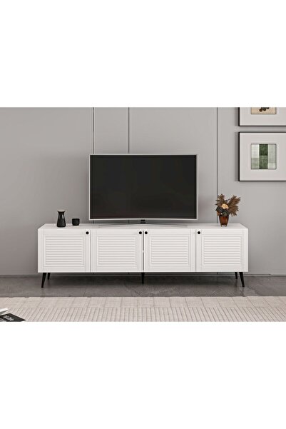 Minar Pandor Tv Ünitesi Beyaz/Beyaz