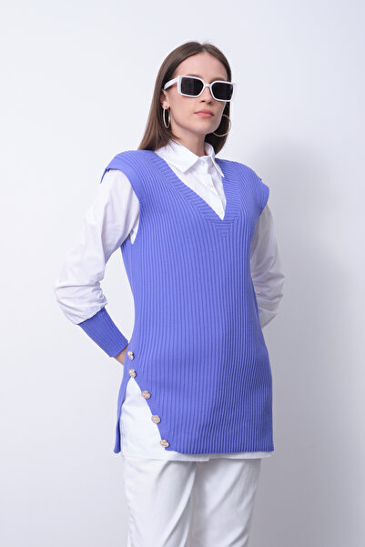 Clothes Fast Ribbed Knit Sweater Shirt Double Combination
