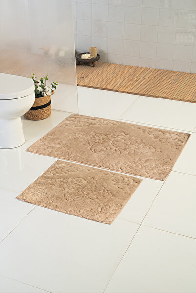 Moda Dekor Pamučna prostirka Melhus tamno bež 60x100 - 60x50 cm, 2 delna, str...