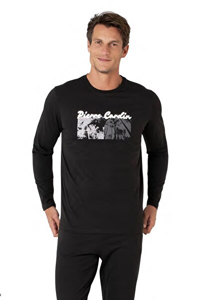 Pierre Cardin Men's 100% Cotton Pajama Set, Letter Printed