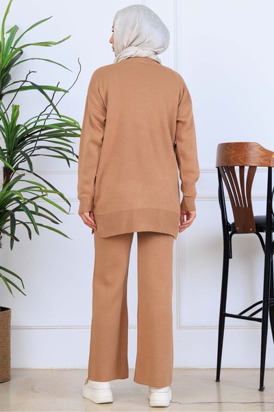 benguen Σετ πλεκτών ειδών με λεπτομέρεια κεντήματος S1120 Mink