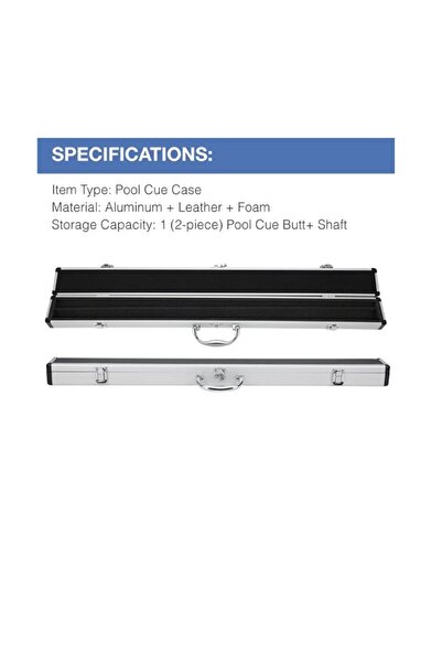 YALLA HomeGym Billiard Pool Aluminum Box Cue Case, Professional Snooker Cue Case