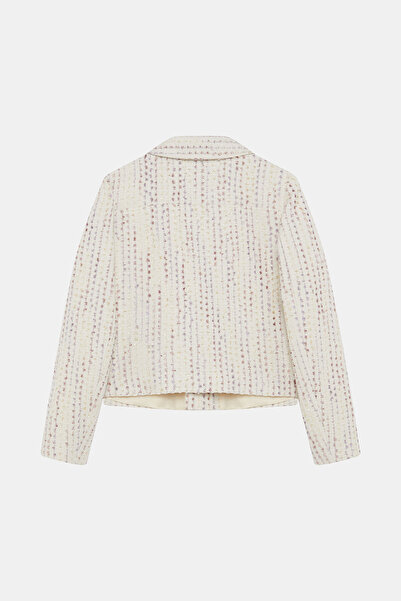 W Collection Ekru Silvery Tweed Jacket