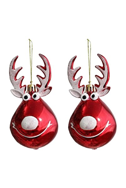 BGHYHYHI Set de 2 globuri de Crăciun, plastic, BGHYHYHI, 6 cm, impermeabile, interior/exterior, rezistente la șocuri