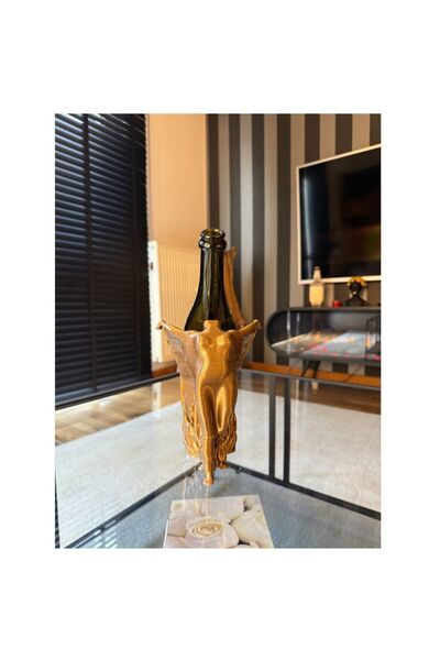 İncomparable Home Kadın Silüeti Şaraplık - El İşçiliği ile Boyama