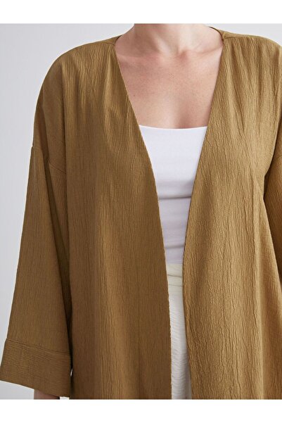 LC Waikiki Lcwaikiki Classic Double Breasted Collar Textured Women's Kimono