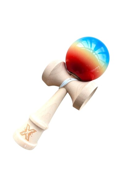 LEIBOO Професионална Кендама, LEIBOO, Дървена, Многоцветна, 18 см