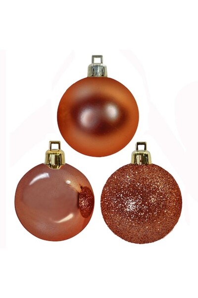 offlimits Set of 20 Christmas Baubles, OffLimits, 2 Models, 3 cm, Brown