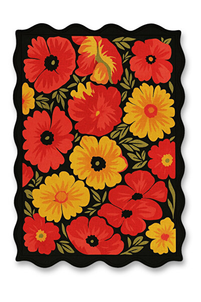 Rugs Modern Halı MOSSO Διακοσμητικό χαλί με θέμα τη φυσητική φύση, με λουλουδ...