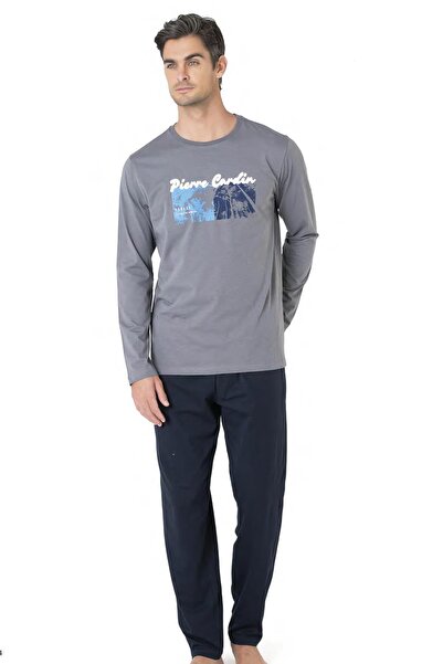 Pierre Cardin Men's 100% Cotton Pajama Set, Letter Printed