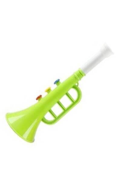 dalimag Trompetă de jucărie, sunet de trompetă, verde, pentru copii, 31 x 9 cm,