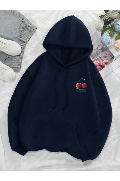 Flaubert - سترة نسائية مطبوعة بنقش الكرز مصنوعة من قماش عالي الجودة بثلاث خيو...