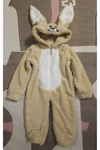 kicobebystar Welsoft Tavşan Peluş Unisex Fermuarlı Kışlık Bebek Uyku Tulumu Ç...