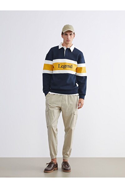 LC Waikiki Ανδρικό φούτερ Polo Neck με τύπωμα