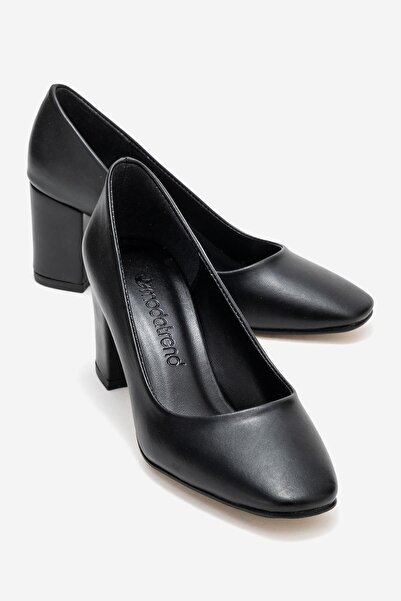 CCWAY AYAKKABI Women's High Heels BLACK SKIN