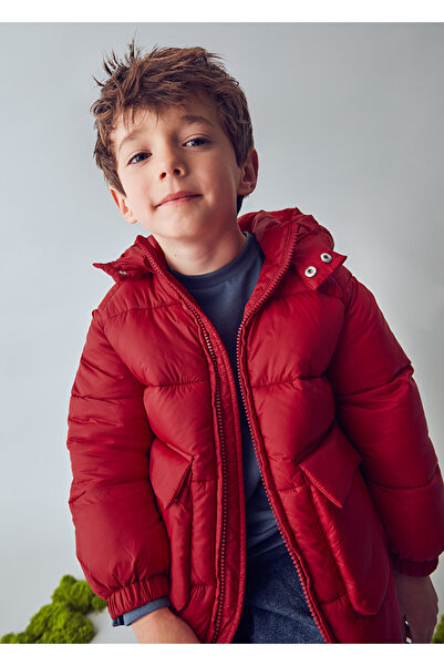 MAYORAL 4-10 Years Old Hooded Coats - Red