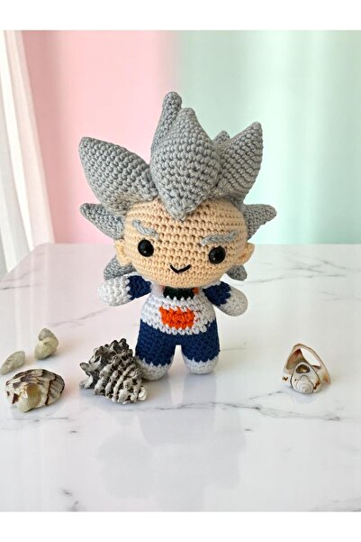 SLECrochet El Yapımı Dragon Ball GOKU & VEGETA Amigurumi Oyuncak, Anime Figür...