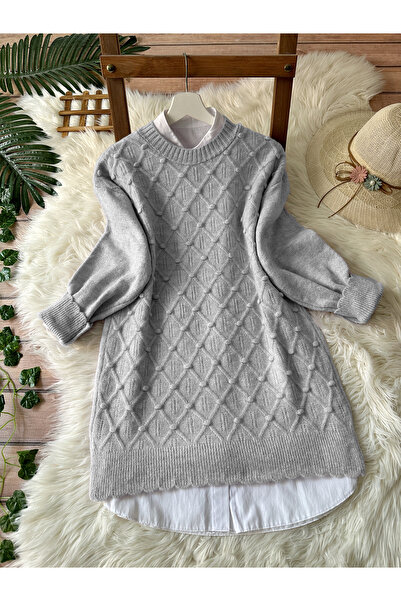 MODAQU Πουλόβερ Tomurcuk Yumoş - Γκρι