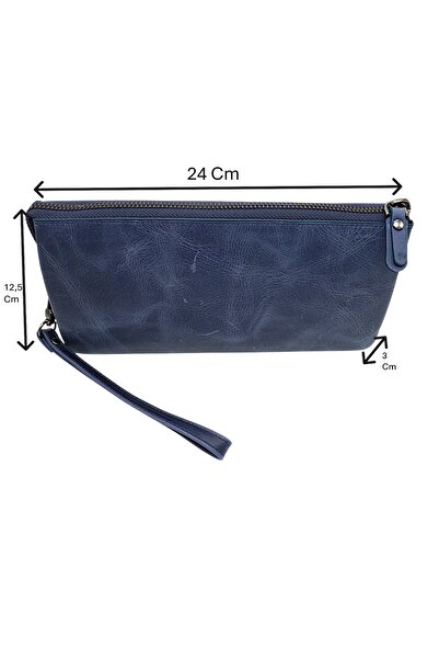 Westpolo Hakiki Eskitme Deri El Geçirme ve Bileklikli Unisex El Portföyü - La...