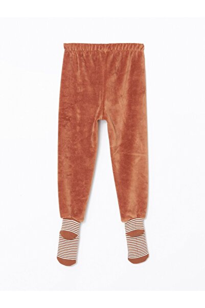 LC Waikiki Kadife Çoraplı Erkek Bebek Pijama Alt 2'li