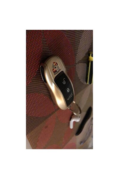 OEM Protective Key Case for Porsche Cayenne Panamera Boxster Macan 911 - Luxury Gold