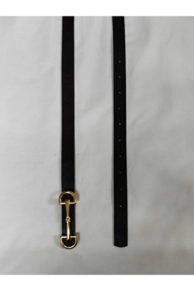 Maison La Femme Curea lungă cu cataramă pentru femei, aurie, curea subțire pe...