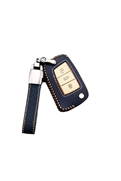 OEM Premium leather key case for VW Polo Golf 7 Tiguan Skoda Octavia/Kodiaq Karoq Seat Ateca/Leon