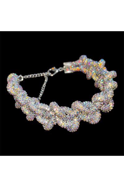 Bobo Pet Örgü Taşlı Kedi & Köpek Kolyesi