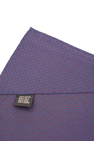 6AM Ceremony Purple pocket square with subtle red print