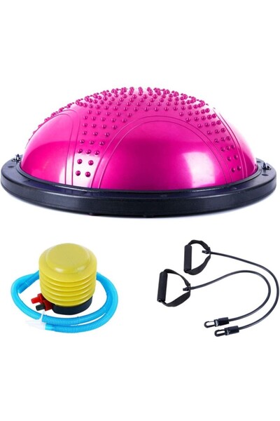 buz Minge de echilibru Bosu cu pompă inclusă și șnururi elastice, diametru 60...