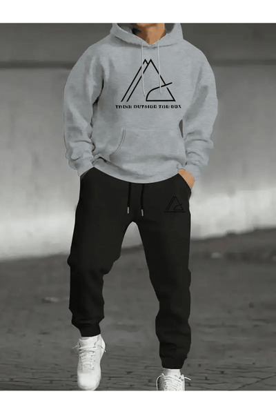 LAVİTTA Motivational Themed Sports Men's Hoodie Set