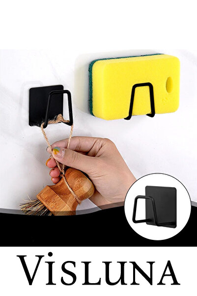 VİSLUNA (قطعة واحدة) حامل إسفنج غسيل الأطباق مع لاصق 3M لتنظيم حوض المطبخ