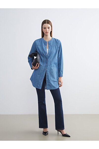 LC Waikiki LCW Grace Hakim Yaka Kadın Jean Tunik