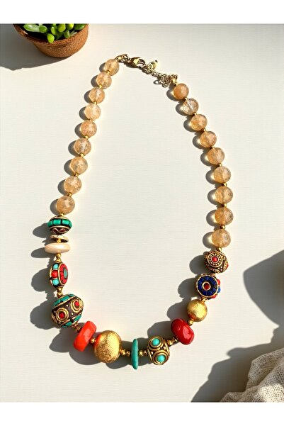 Bo Takı ve Aksesuar Doğal taş özel tasarım kolye