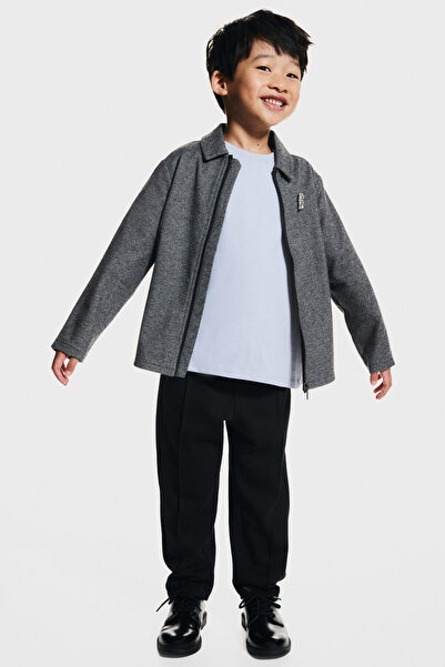 H&M Ribanalı Velur Gömlek Ceket