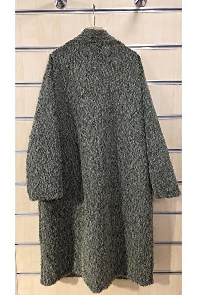 Park Moda Long Felt Coat Plain Pattern