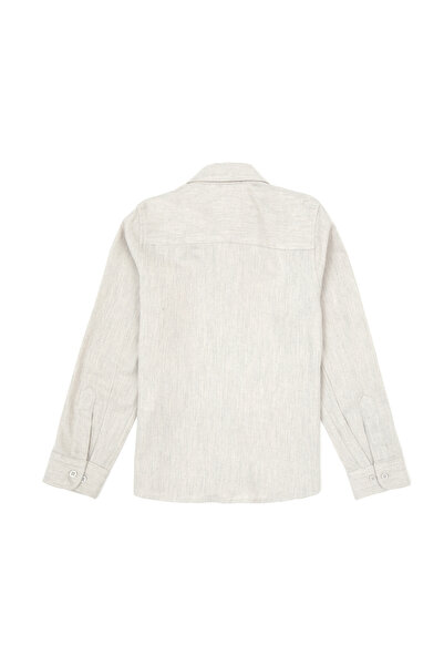 U.S. Polo Assn. Girl's Cream Melange Long Sleeve Basic Shirt 50317666-Xx7018