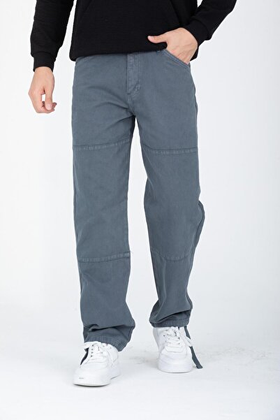 Store Basic 100% Cotton Loose Fit Baggy Pants with Drawstring Cuffs |   Comfortable Fit