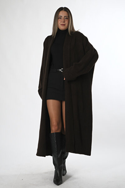 ABBRA Γυναικεία ζακέτα με ανοιχτό μπροστινό μέρος και γιακά σάλι