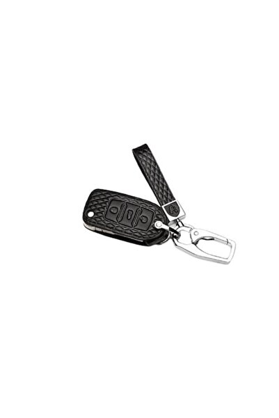 OEM BE black faux leather key cover for switchblade key VW, Skoda, Seat