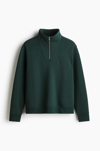 H&M Regular Fit Yarım Fermuarlı Sweatshirt