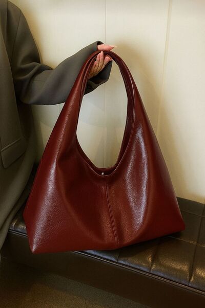 Handley Πολυτελής δερμάτινη τσάντα ώμου και χειρός με κλείσιμο με μαγνήτη