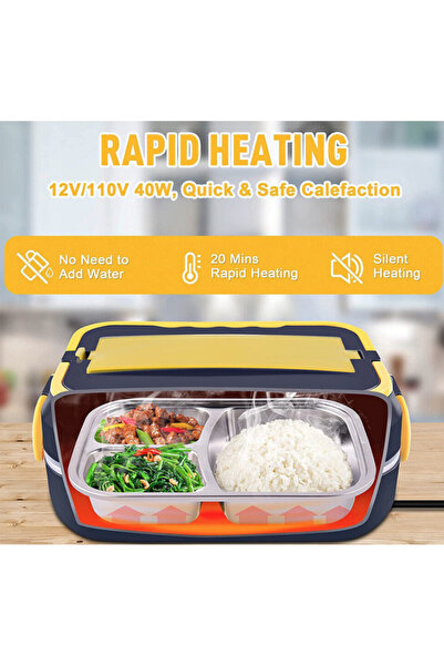 Amir Electric lunch box 1.5L capacity with accessories