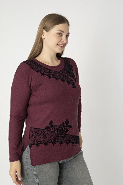 Orly More Μπλούζα από χτενισμένο βαμβάκι με στάμπα από χειμερινό ύφασμα βισκόζης