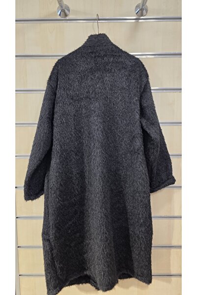 Park Moda Long Felt Coat Plain Pattern