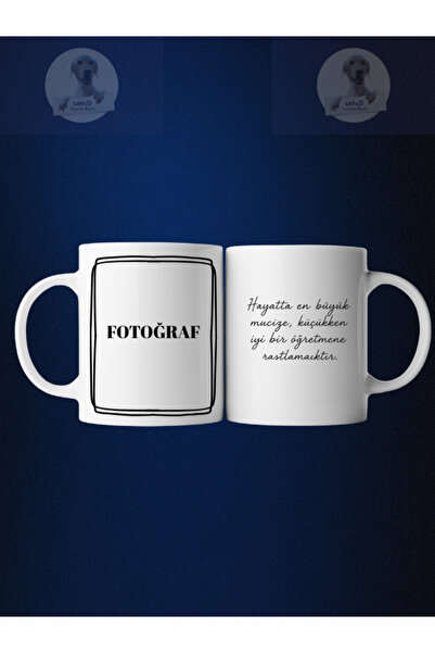 cekuDtasarim Kişiye Özel Fotoğraflı Öğretmenler Günü Kupa Bardak – Öğretmene Hediye Fotoğraf Baskılı Kupa